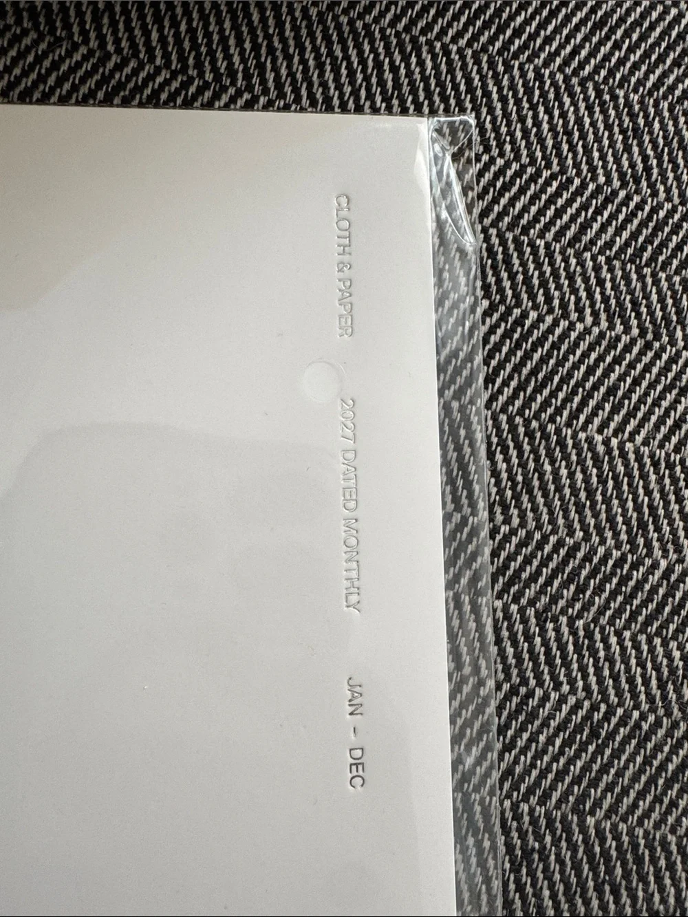 Cloth & Paper White Travel Planner Insert - Monthly